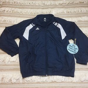 Adidas Cheerleading Warm Up Jacket Navy Blue and White